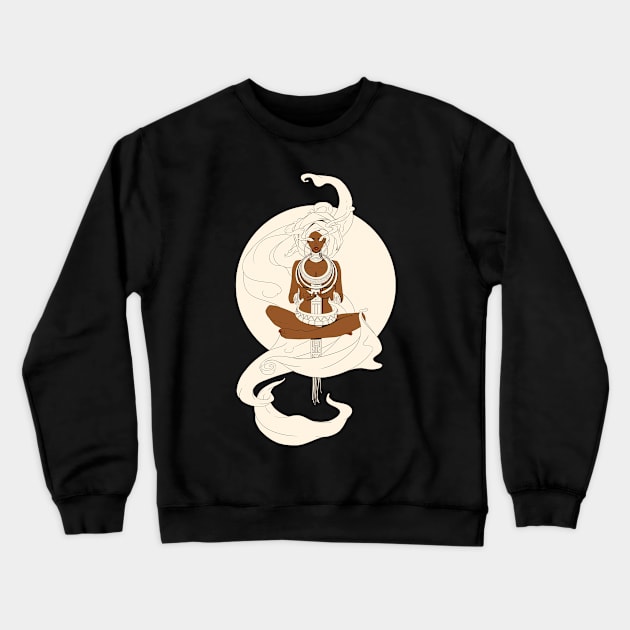 Afro Meditate Crewneck Sweatshirt by Art_Nkumelenis